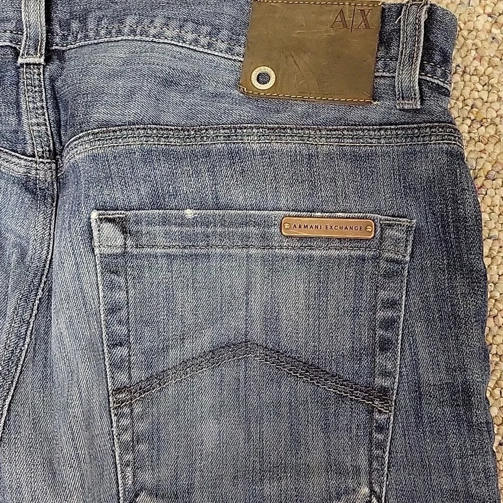 Armani Exchange Men's Distressed Blue Jeans, Sz 32 X 32